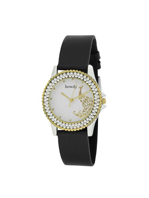leather strap analog watch (howdy-ss1050) - 15792662 - Very Small Image - 1