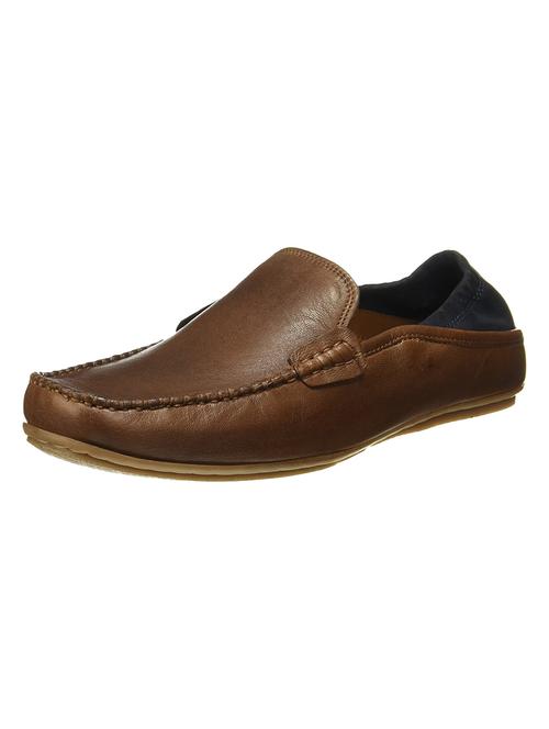 tan leather slip on loafers - 15793174 - Very Small Image - 1