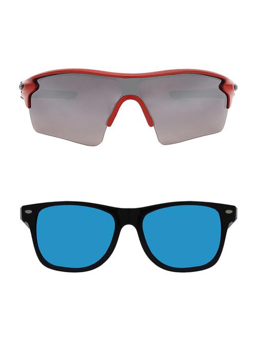 combo of 2 wrap-around & wayfarer sunglasses- abcom3421 - 15793548 - Very Small Image - 1