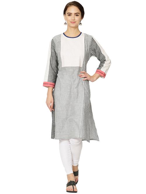 straight stripes kurta - 15794091 - Very Small Image - 1