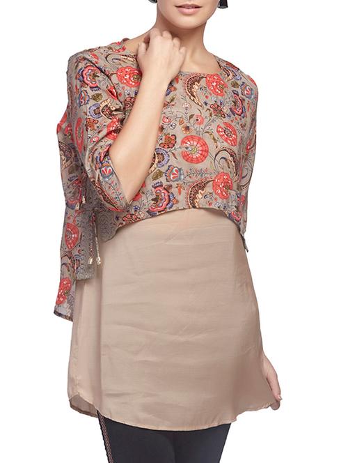 boho asymmetric overlay tunic - 15794750 - Very Small Image - 1