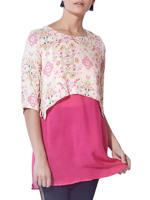 boho asymmetric overlay tunic - 15794752 - Very Small Image - 1