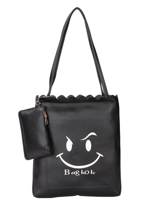 black leatherette (pu) regular tote - 15796394 - Very Small Image - 1
