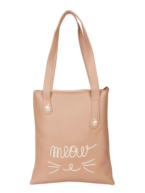 beige leatherette (pu) regular tote - 15796406 - Very Small Image - 1