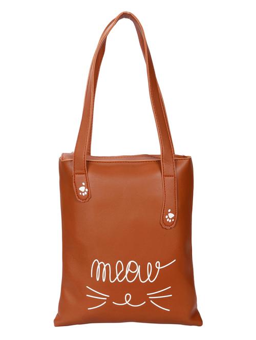 tan leatherette (pu) regular tote - 15796409 - Very Small Image - 1
