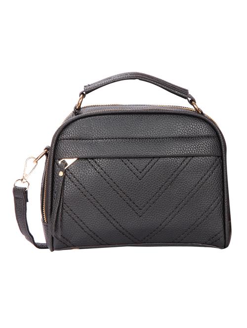 black leatherette (pu) sling bag - 15796507 - Very Small Image - 1