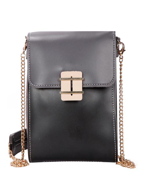 black leatherette (pu) sling bag - 15796523 - Very Small Image - 1