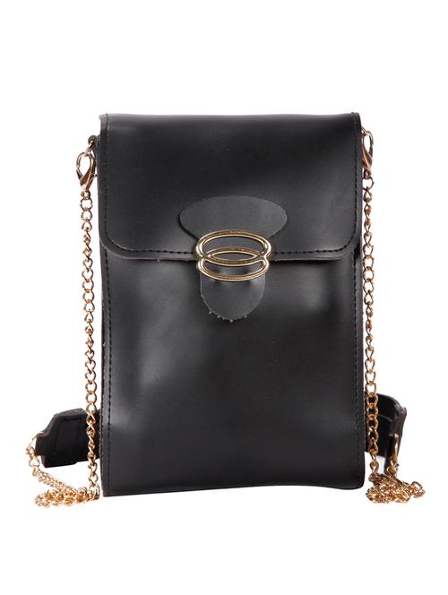 black leatherette (pu) sling bag - 15796526 - Very Small Image - 1