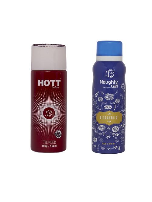 hott thunder men's & naughty girl ultraviolet deodorant combo - 15796722 - Very Small Image - 1