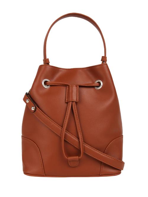 tan leatherette (pu) sling bag - 15797765 - Very Small Image - 1