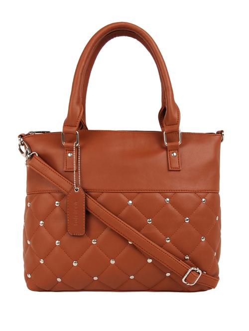 tan leatherette (pu) handbag - 15797827 - Very Small Image - 1