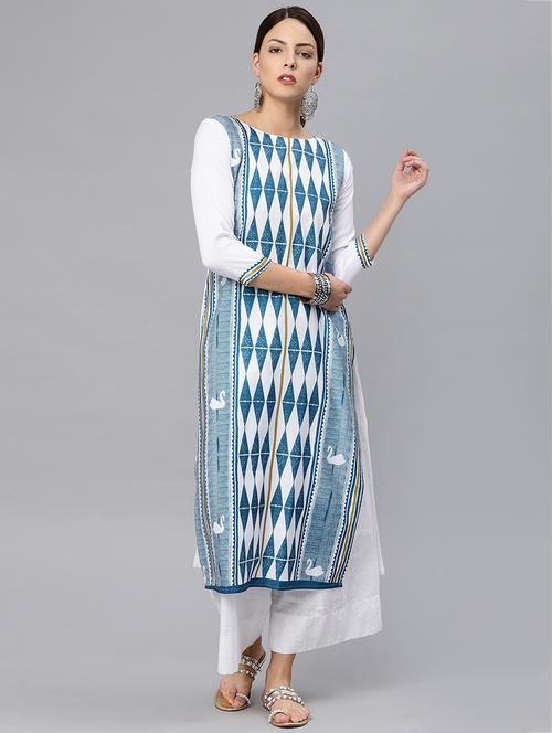 printed straight kurta - 15797954 - Very Small Image - 1