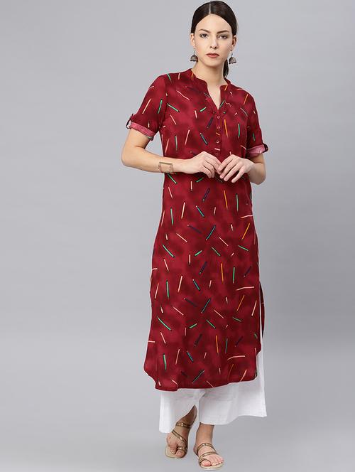 straight printed kurta - 15797981 - Very Small Image - 1