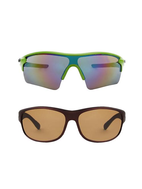 combo of 2 wrap-around & wrap-around sunglasses- abcom3450 - 15798160 - Very Small Image - 1