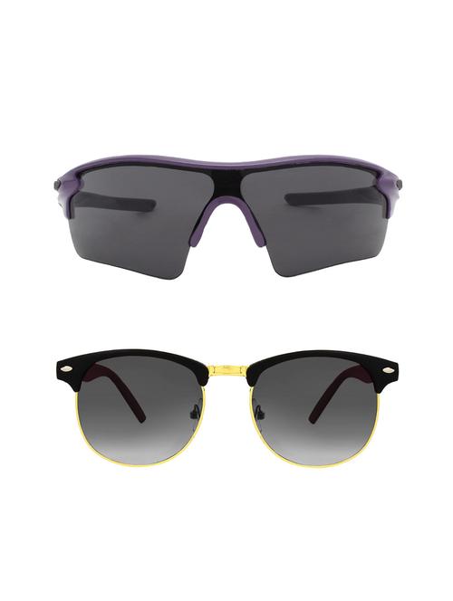 combo of 2 wrap-around & clubmaster sunglasses- abcom3470 - 15798180 - Very Small Image - 1