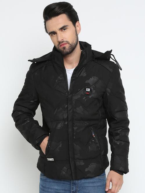 black polyester casual jacket - 15798438 - Very Small Image - 1