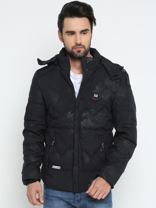 navy blue polyester casual jacket - 15798440 - Very Small Image - 1
