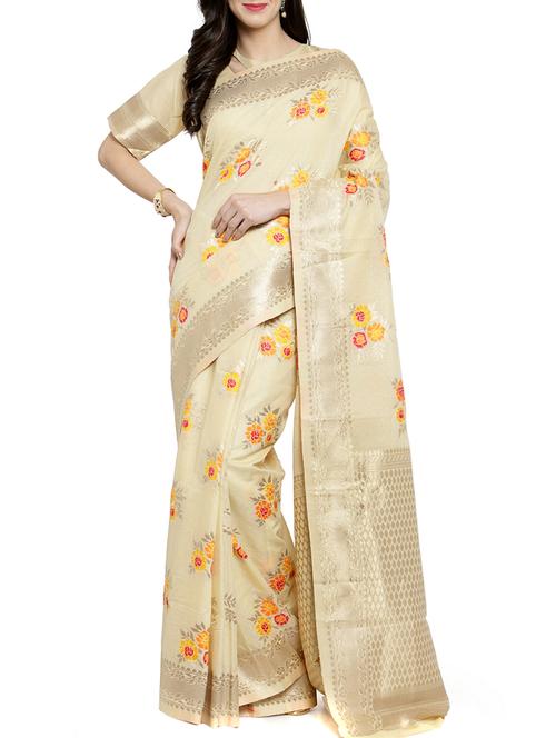 zari woven banarsi saree - 15799490 - Very Small Image - 1