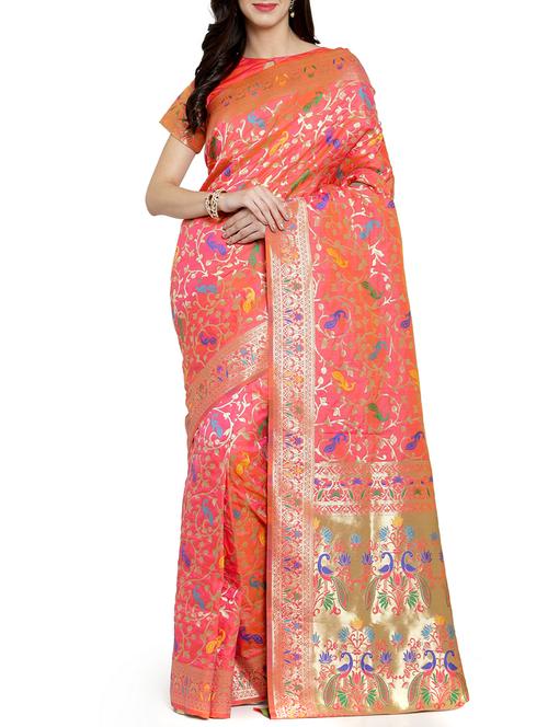 zari woven banarsi saree - 15799493 - Very Small Image - 1