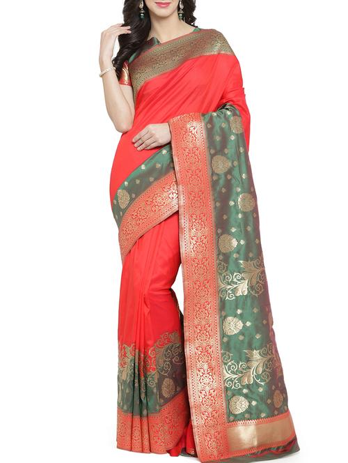 zari woven banarsi saree - 15799494 - Very Small Image - 1