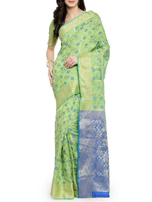 zari woven patola saree - 15799504 - Very Small Image - 1