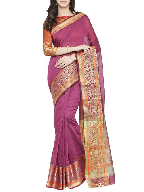 zari bordered banarsi saree - 15799520 - Very Small Image - 1