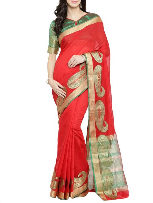 zari bordered banarsi saree - 15799523 - Very Small Image - 1