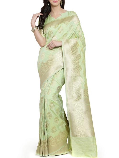women's banarasi saree - 15799534 - Very Small Image - 1
