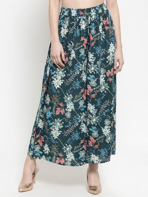 floral flared palazzo - 15799850 - Very Small Image - 1
