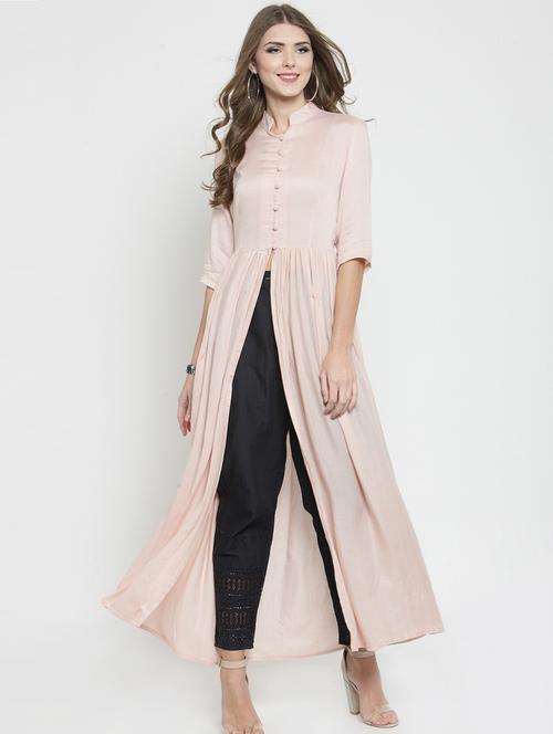 high slit solid kurta - 15799887 - Very Small Image - 1