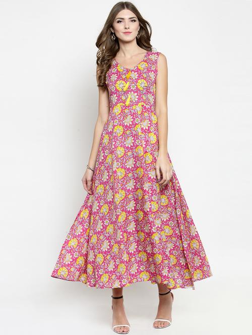 tassel detail floral maxi dress - 15799891 - Very Small Image - 1