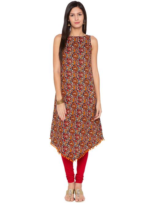 ethnic motif straight kurta - 15799919 - Very Small Image - 1