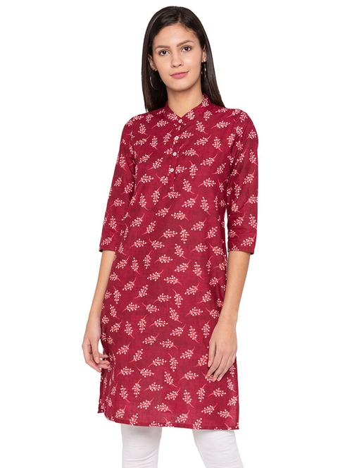 floral printed straight kurta - 15799926 - Very Small Image - 1