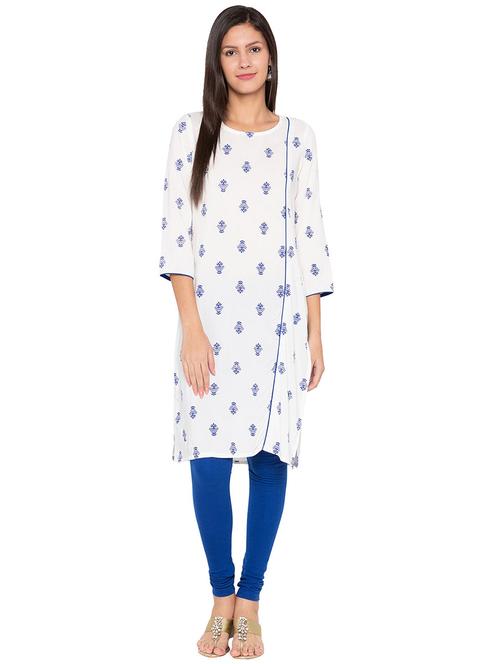floral printed straight kurta - 15799928 - Very Small Image - 1