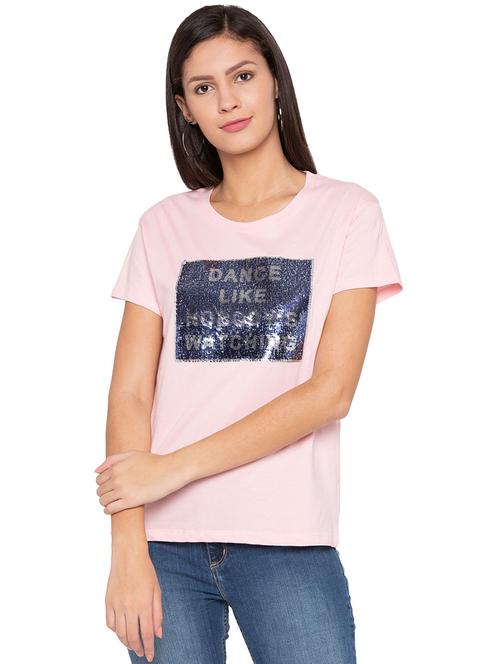 sequined short sleeved tee - 15799959 - Very Small Image - 1