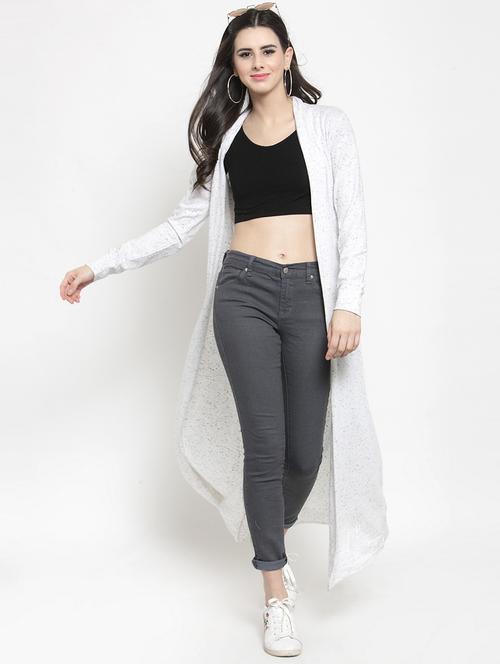 long sleeved melange shrug - 15800769 - Very Small Image - 1