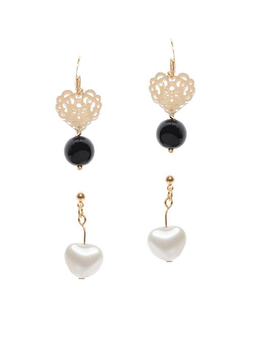 black gold plated combo's. earring - 15800926 - Very Small Image - 1