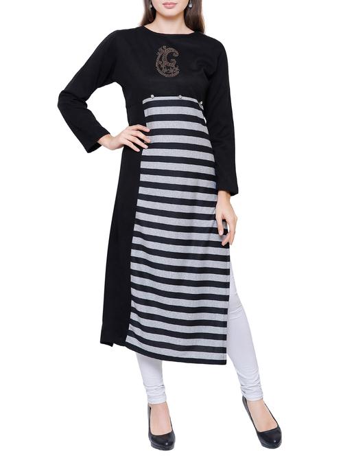 striped woolen kurta - 15800964 - Very Small Image - 1