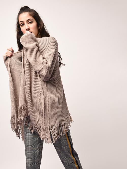 fringed hem sequined shrug - 15801710 - Very Small Image - 1