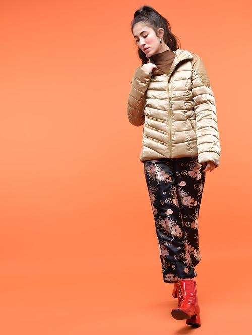 turtle neck quilted jacket - 15801716 - Very Small Image - 1