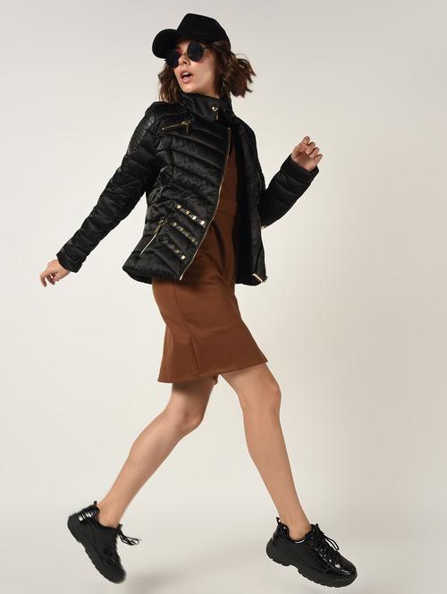 turtle neck quilted jacket - 15801717 - Very Small Image - 1