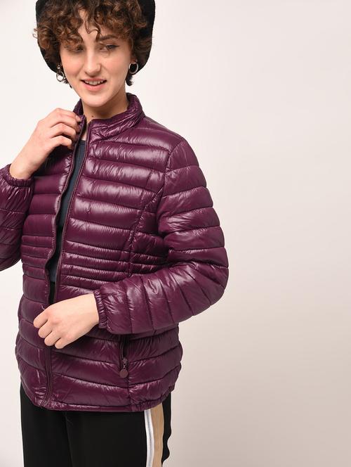 boysenberry purple puffer jacket - 15801721 - Very Small Image - 1