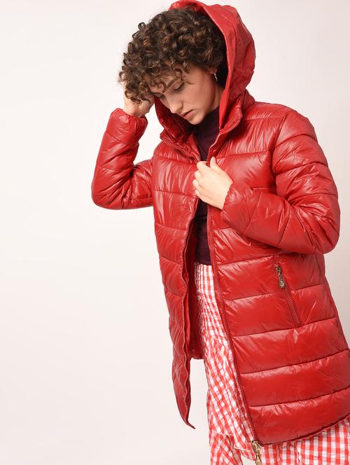 hooded neck puffer jacket - 15801729 - Very Small Image - 1