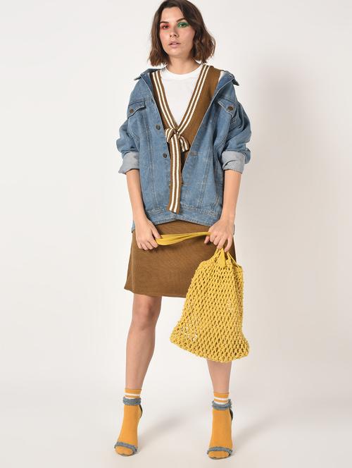 tie up detail pinafore dress - 15801868 - Very Small Image - 1