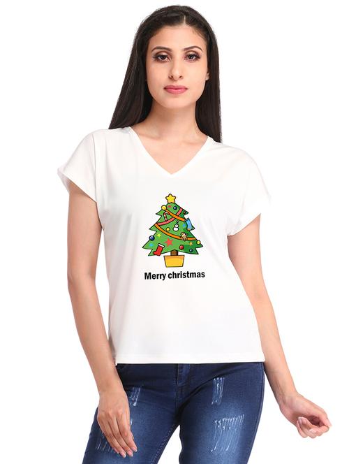 quirky print v-neck tee - 15802207 - Very Small Image - 1