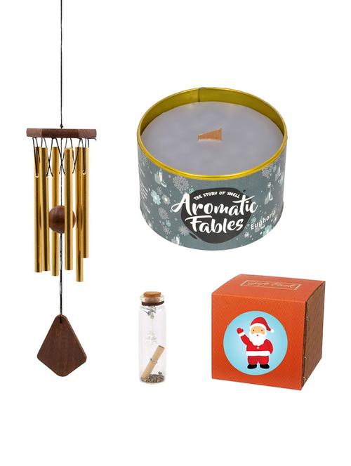 christmas gift pack with wind chain & euphoria scented tin candle with christmas message bottle & gift box for gifting - 15802258 - Very Small Image - 1