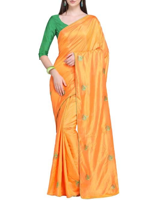 swan embroidered saree - 15802363 - Very Small Image - 1