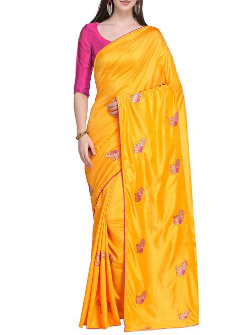 elephant embroidered saree with blouse - 15802368 - Very Small Image - 1