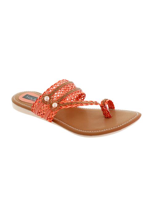orange one toe sandals - 15802519 - Very Small Image - 1