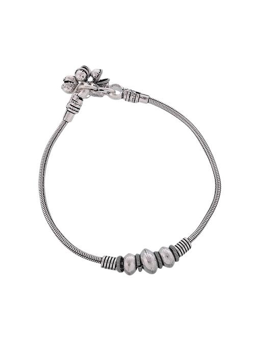 silver metal anklets and payal - 15802651 - Very Small Image - 1